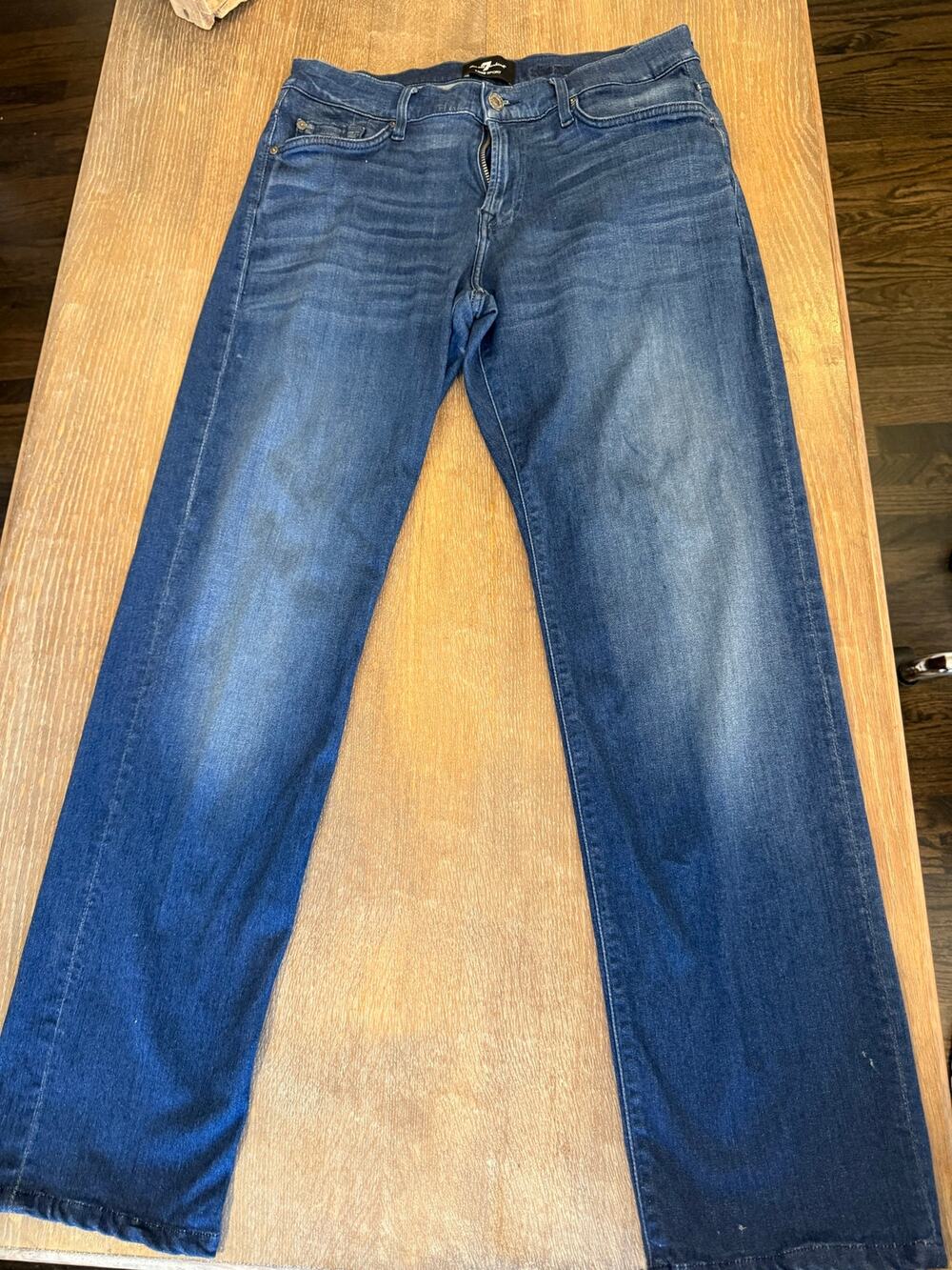 7 Seven For All Mankind Medium Wash Denim jeans luxe sport slimmy Men  33 x 31